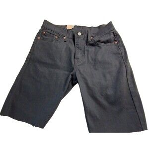 Levis 541 Shorts Men's 30 Black Athletic Fit Denim Cut Off Irregular Stretch NWT